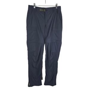 REI CO-OP Regular Fit Gray Zip To Shorts Belted Athletic Hiking Pants Women's 4